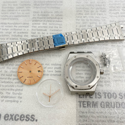 41MM Oak-style Watch Case with Sapphire Modification Mechanical Accessories (Full Set Including Case, Dial, Hands) for NH35 Movement