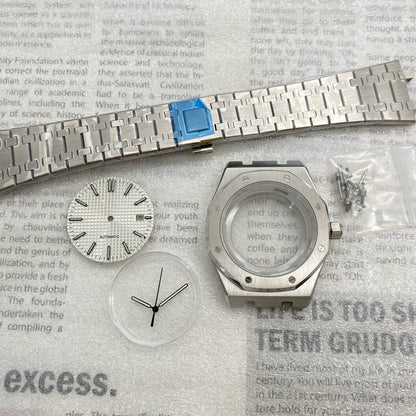 41MM Oak-style Watch Case with Sapphire Modification Mechanical Accessories (Full Set Including Case, Dial, Hands) for NH35 Movement