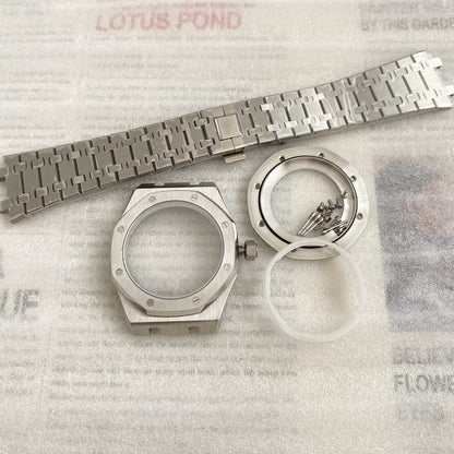41MM Oak-style Watch Case with Sapphire Modification Mechanical Accessories (Full Set Including Case, Dial, Hands) for NH35 Movement