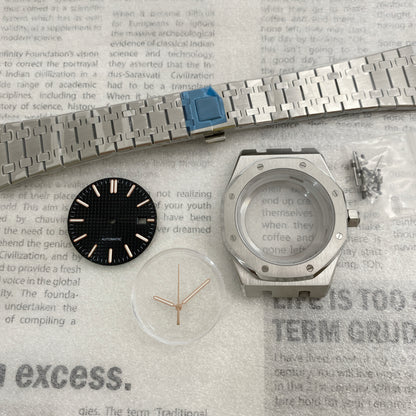 41MM Oak-style Watch Case with Sapphire Modification Mechanical Accessories (Full Set Including Case, Dial, Hands) for NH35 Movement
