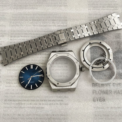 41MM Oak-style Watch Case with Sapphire Modification Mechanical Accessories (Full Set Including Case, Dial, Hands) for NH35 Movement