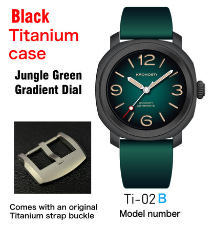 KRONOSTI Voyager Horizon – Three-Hand Black Titanium