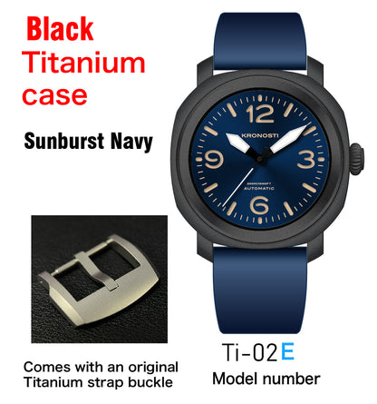 KRONOSTI Voyager Horizon – Three-Hand Black Titanium
