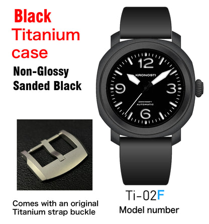 KRONOSTI Voyager Horizon – Three-Hand Black Titanium