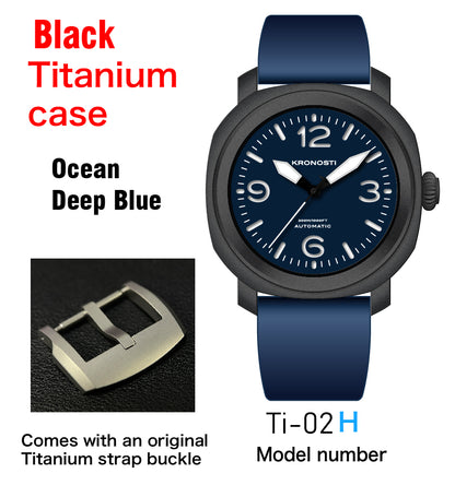 KRONOSTI Voyager Horizon – Three-Hand Black Titanium