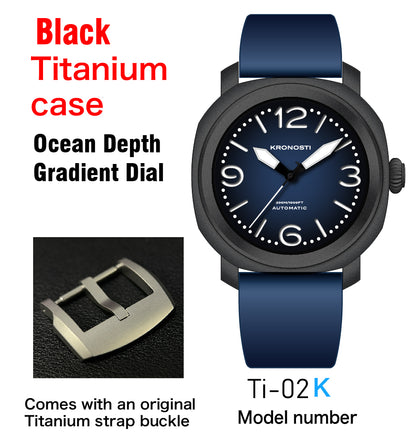 KRONOSTI Voyager Horizon – Three-Hand Black Titanium