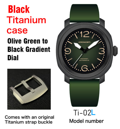 KRONOSTI Voyager Horizon – Three-Hand Black Titanium
