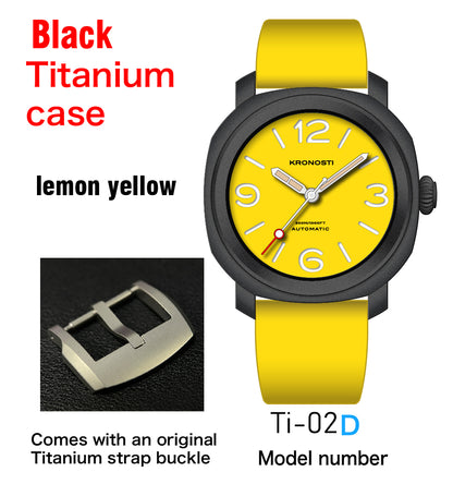 KRONOSTI Voyager Horizon – Three-Hand Black Titanium