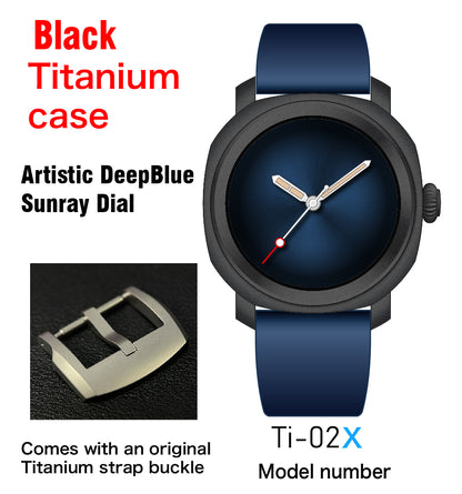 KRONOSTI Voyager Horizon – Three-Hand Black Titanium