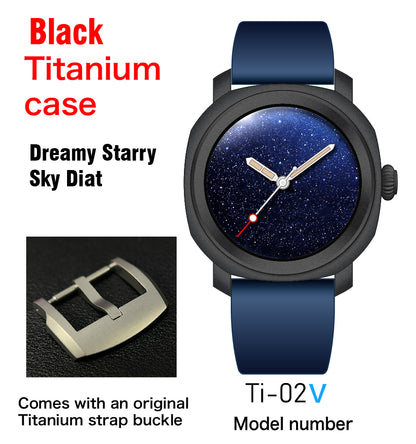 KRONOSTI Voyager Horizon – Three-Hand Black Titanium