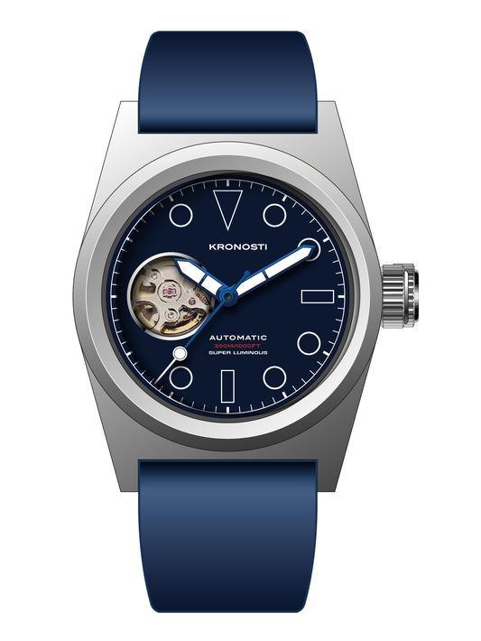 KRONOSTi  NH38 Automatic Mechanical Titanium Dive Watch Skeleton dial