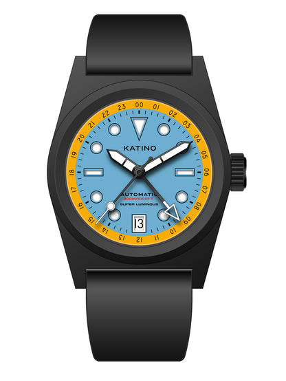 KRONOSTI Shark Shadow Diver – GMT Sunburst Blue