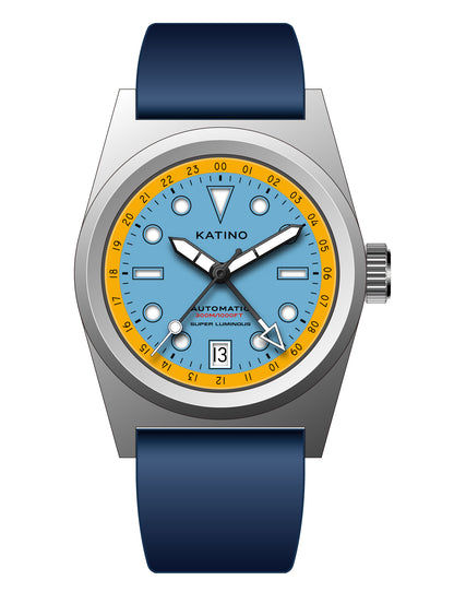KRONOSTI Shark Shadow Diver – GMT Sunburst Blue