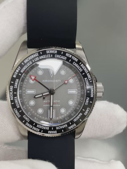 KRONOSTI ATLAS GMT – Ocean Teal Titanium Watch