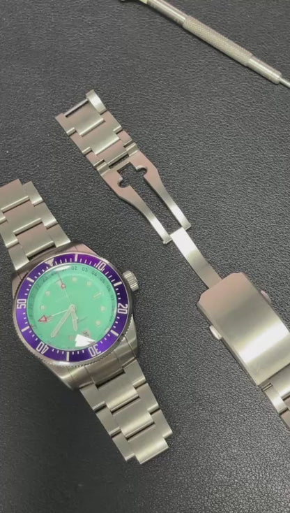 Full titanium alloy band  double-press safety titanium buckle