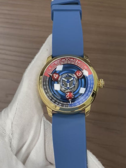 Time Shuttle Mechanical Watch – Redefining Time |Tri-Color Chapter Ring